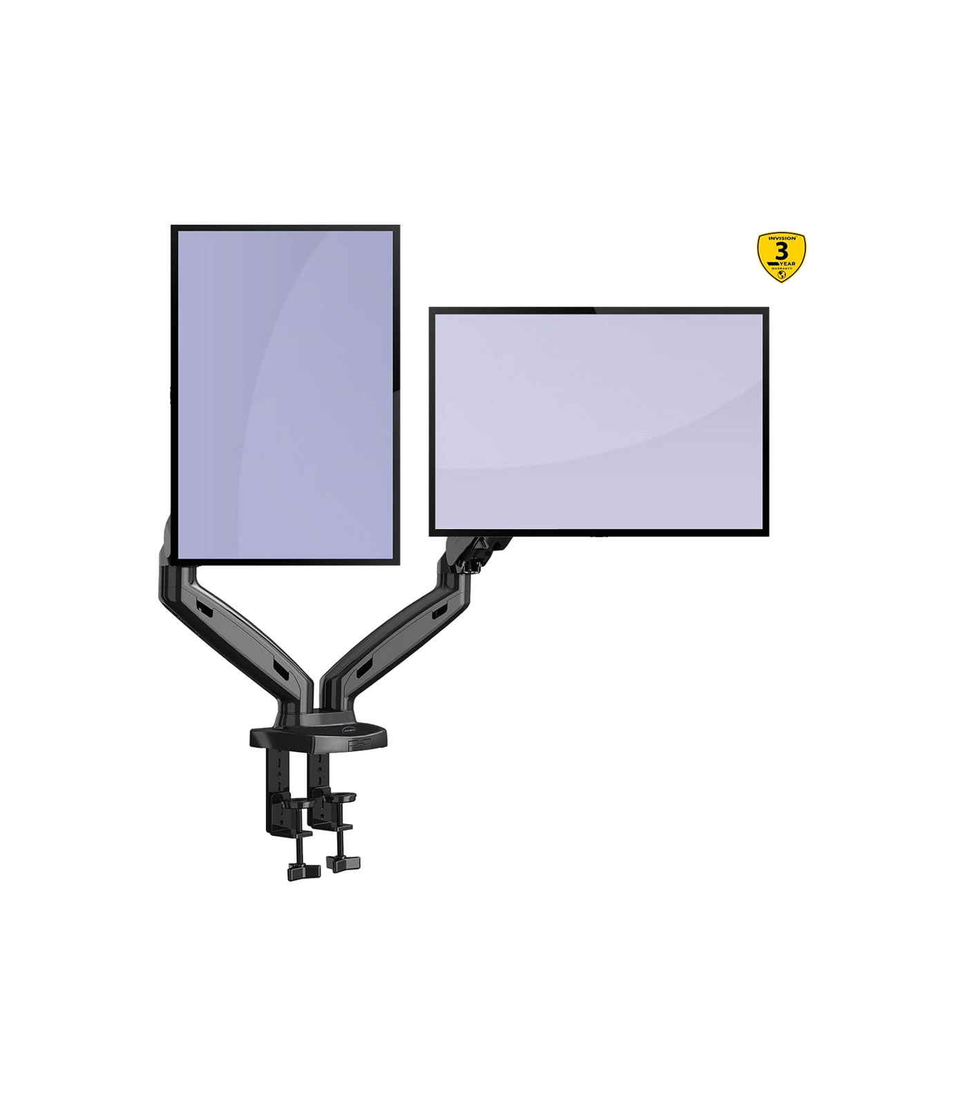 Support double écran réglable et pivotant fixation VESA 17-27